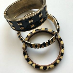 Black & gold bangles